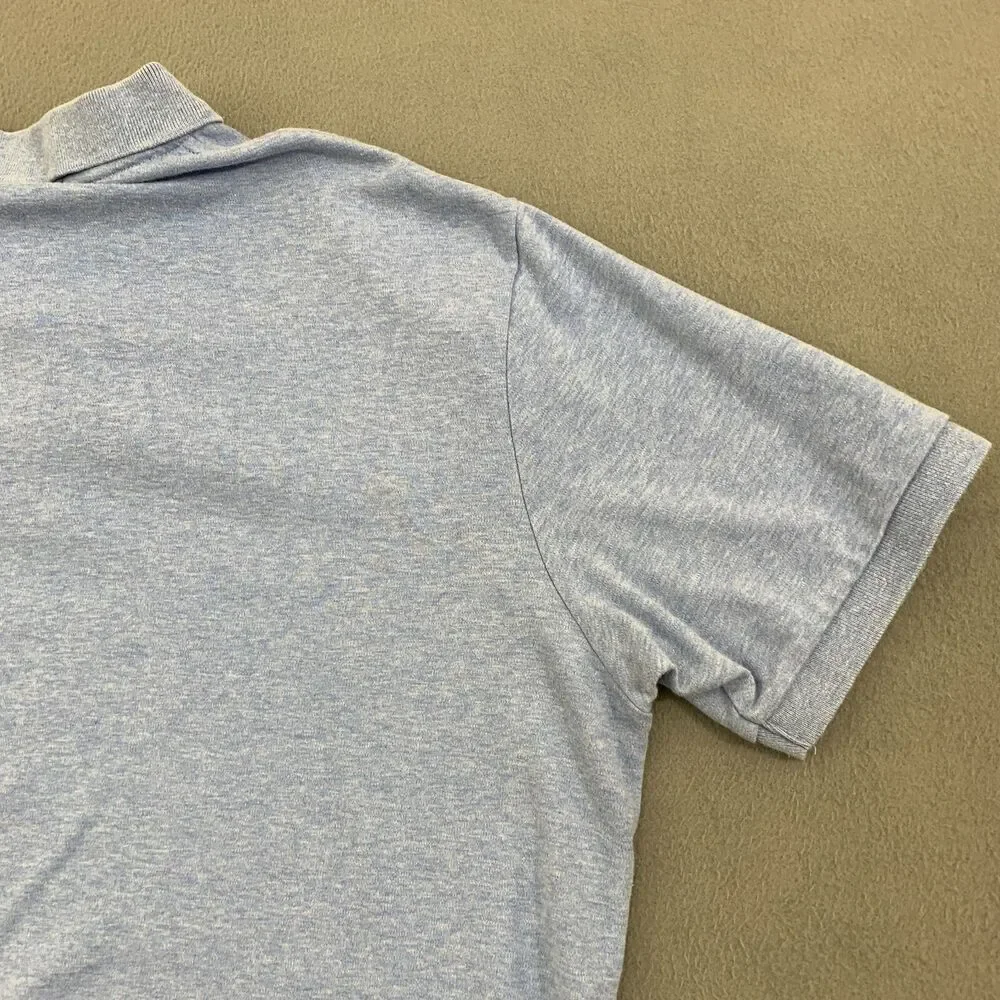 Polo Ralph Lauren Polo Shirt Mens XL Heathered Blue Soft Cotton Green Pony
